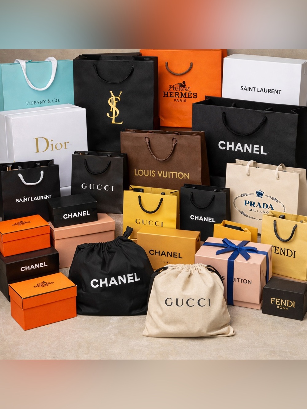🎡🎡Random Pull of TWO Mix and Match Luxury Box, Dust Bag or Shopping Bag - Picture 2 of 9